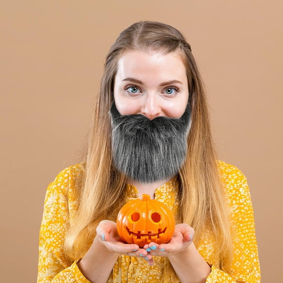 TABLZONE 2Pcs Reusable Fake Beard and Mustache Props for Cosplay Party Decoration