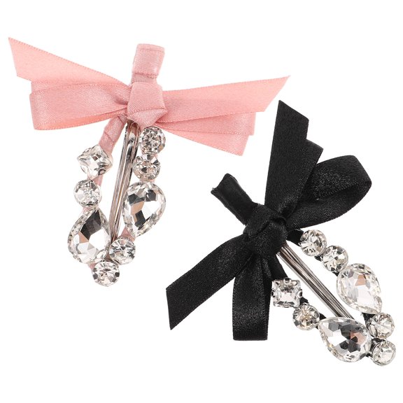 TABLZONE Set of 2 Rhinestone Hair Clips for Women, Metal Barrette Hair Accessories for Work and Everyday Style