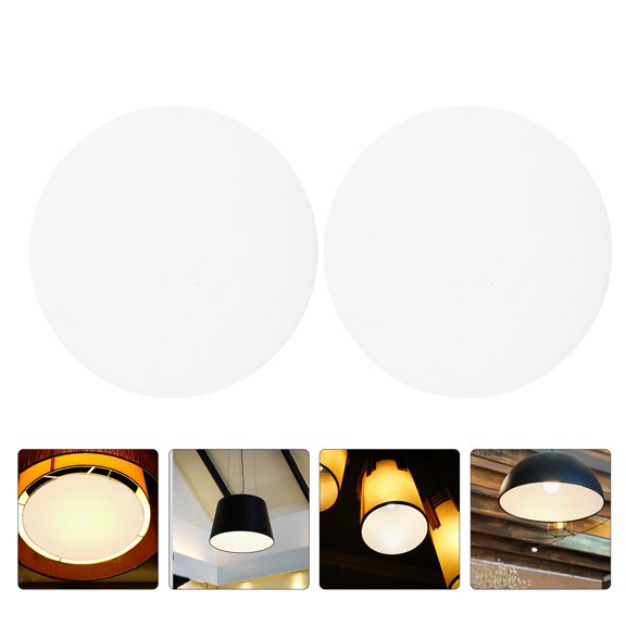 TABLZONE 2Pcs Round Frosted Lamp Shade Diffuser for Ceiling Lights Home Pendant Light Softener