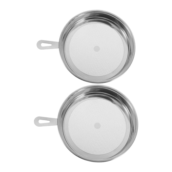 TABLZONE 2Pcs Stainless Steel Oil Strainer Pot Filter Cover with Fine Mesh for Kitchen Use