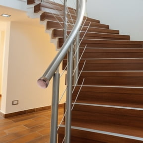 TABLZONE 2-Pack Stainless Steel Round Staircase Handrail End Caps Covers for Indoor Railings and Stair Connections