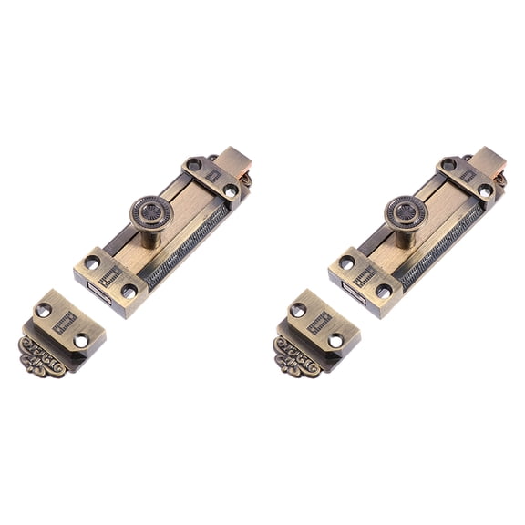 TABLZONE 2-Pack Slide Door Locks with Vintage Security Design for Gates, Easy Installation, Assorted Colors for Enhanced Safety