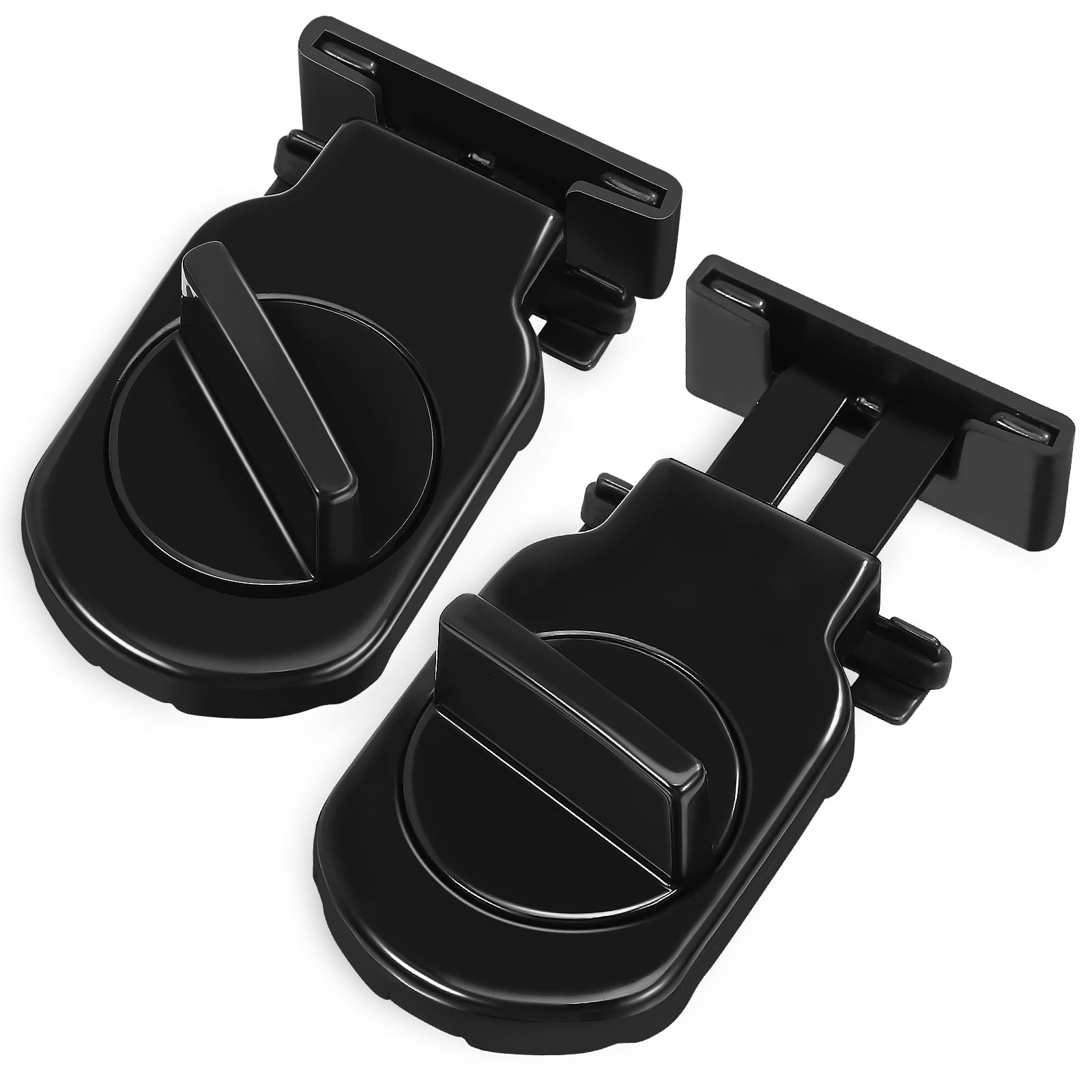 TABLZONE 2Pcs Black Sliding Door Lock Security Window Locks with Rubber ...