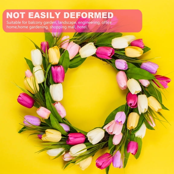 TABLZONE 2Pcs Iron Flower Wreath Loop Green for Home Hanging and Landscape Decoration