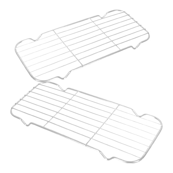 TABLZONE 2Pcs Stainless Steel Roasting and Cooking Wire Rack for Oil Draining and Versatile Food Preparation