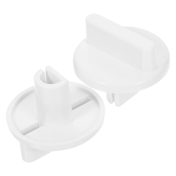 TABLZONE 2Pcs Temperature Adjustment Knob Set White Plastic Material Easy Install for Home Refrigerator