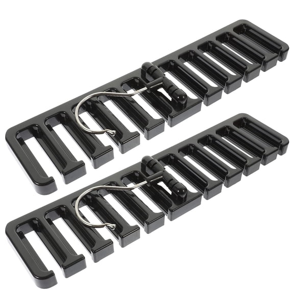 TABLZONE 2-Pack Black Scarf Organizer Rack for Closet Storage, Neatly Holds Scarves and Accessories for Easy Access