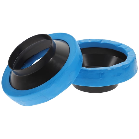 TABLZONE Wax Ring for Toilet Sealing Blue Rubber PP Anti-Leak Odor 2Pcs