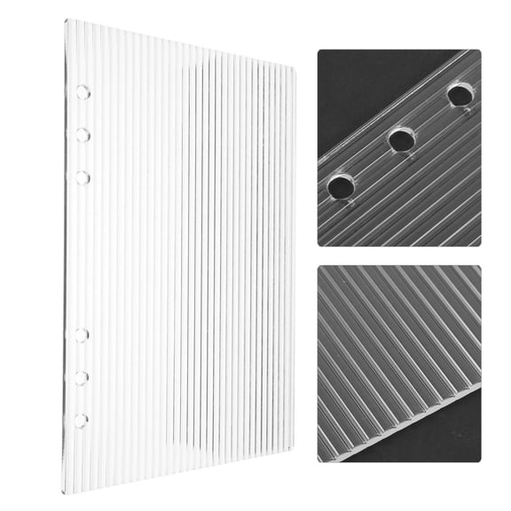 TABLZONE 2Pcs Transparent Acrylic Loose Leaf Binder Cover for Office Refillable Notebook Shell