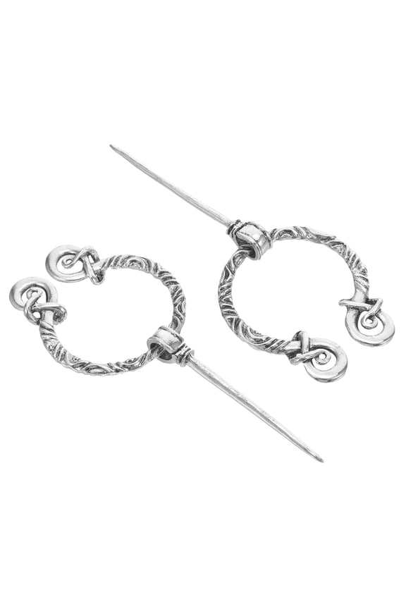 Viking Brooch Pin Lapel Set 2 Pcs Zinc Alloy Vintage Style Accessories for Men and Women