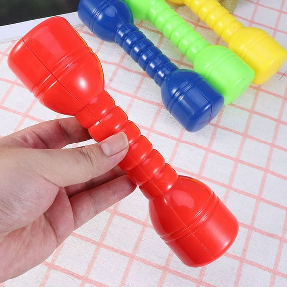 TABLZONE Small Kids Dumbbells ABS Plastic 2 Pieces Lightweight Exercise Toys for Children