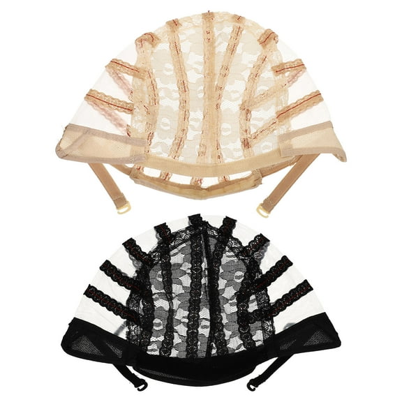TABLZONE 2Pcs Wig Making Caps with Elastic Material for Hair Protection in Skin Tone