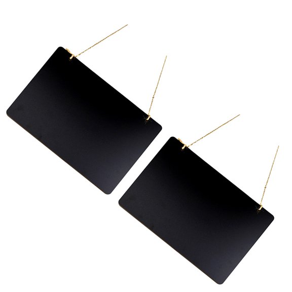 TABLZONE 2Pcs Wood Drawing Chalkboard for Restaurant Use Black Mini Blackboard with Notification Function