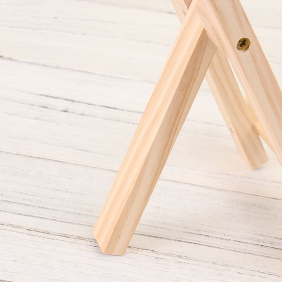 TABLZONE Photo Frame Bracket Beige Wooden Easel Triangle Support for Displaying Pictures