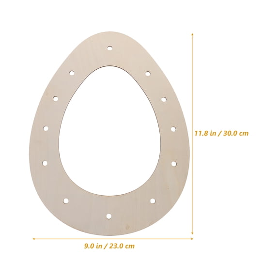 TABLZONE 2Pcs Craft Hoops Egg Wreath Frame Wood Floral Arrangement Base Easter