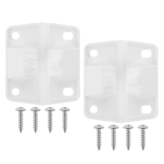 TABLZONE 2-Pack White Plastic Cooler Hinges Replacement with Screws, Easy to Install Cooler Box Hardware