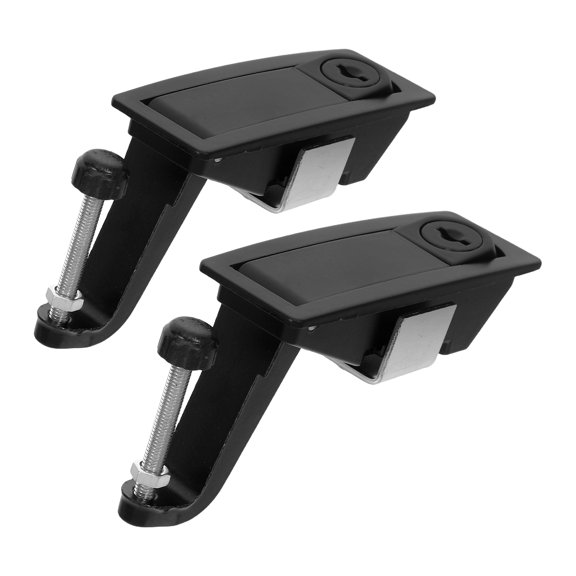 TABLZONE 2Sets Electrical Cabinet Latch Black Keyed Flush Paddle Lock for Durable Panel Door Security