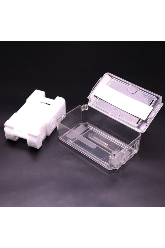 2Sets Mens Watch Box Clear Display Case Sturdy Design with Protective Foam Interior