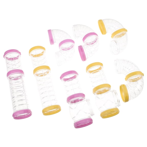 TABLZONE 2Sets Plastic Hamster Cage Tunnel Kit with Clear Viewing Tubes for Small Animal Exploration