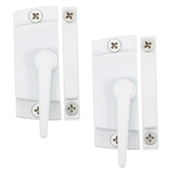 TABLZONE 2Sets White Screen Door Latch Window Safety Locks for Single and Double Hung Windows