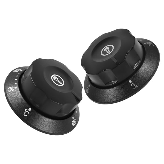 TABLZONE Replacement Thermostat Knobs Black Plastic 2 Pieces Compatible with Various Models and Easy to Install