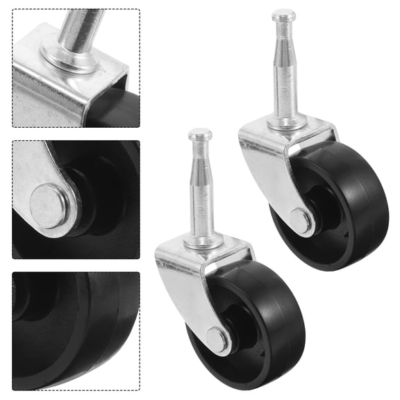 TABLZONE Quiet Moving Furniture Caster Wheels, Stainless Steel, Multi-Color, 2 Pieces for Home and Office Use