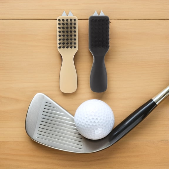 TABLZONE Golf Cleaning Brush Ergonomic Handle Durable ABS PP Bristles for Clubs and Shoes 2Pcs