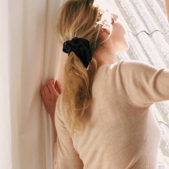 TABLZONE 2pcs Lace Hair Scrunchies For Women Elastic Ponytail Holders Gentle All Hair Types Present For Women