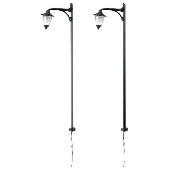 TABLZONE 2pcs Building Model Black ABS for Miniature House Use and Scene Decoration