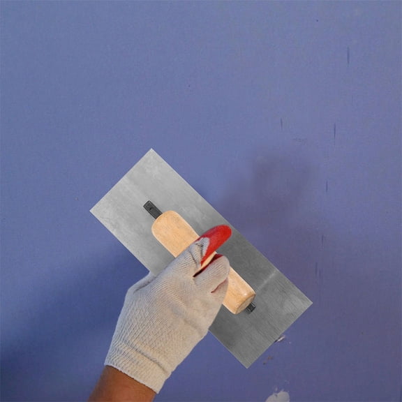 TABLZONE 2pcs Wood Handle Flat Trowel For Cement Application And Drywall Tasks