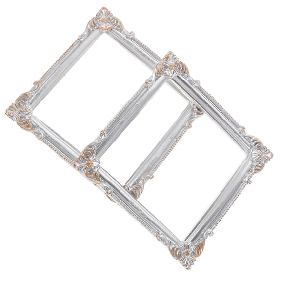 TABLZONE Vintage Resin Picture Frames Set of 2, with Elegant European Embossed Patterns, Decorative Photo Frames