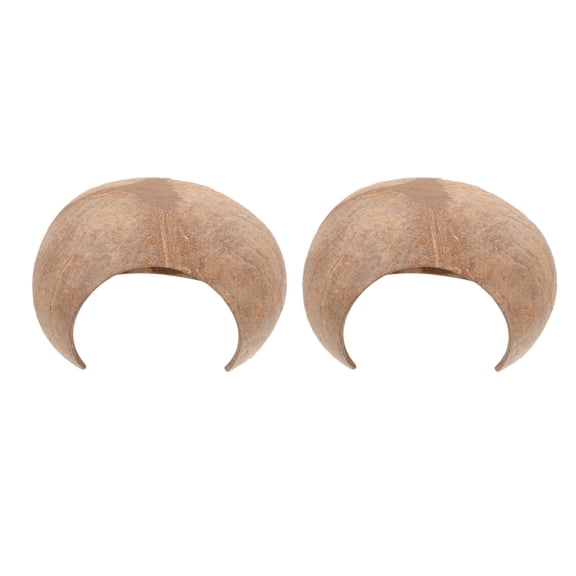 TABLZONE 2pcs Round Coconut Shell Shrimp Caves Reptile Shelter Cave for Aquarium Decoration