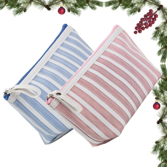 TABLZONE Travel Makeup Bag Set, 2-Piece Cosmetic Organizer Bags in Assorted Colors for Easy Storage and Travel