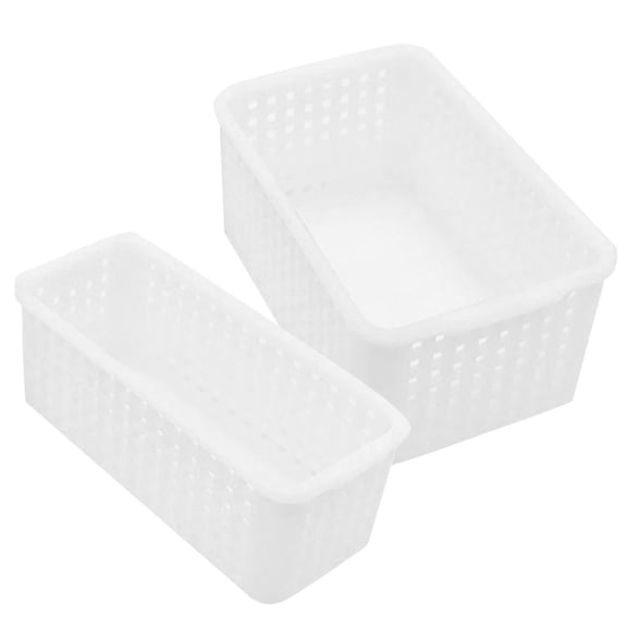 TABLZONE Storage Mini Baskets White PP for Children Room 2pcs
