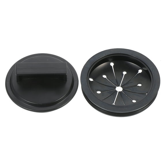 TABLZONE Black ABS Kitchen Sink Baffle Cover Splash Guard for Garbage Disposal, 2-Pack Splashing