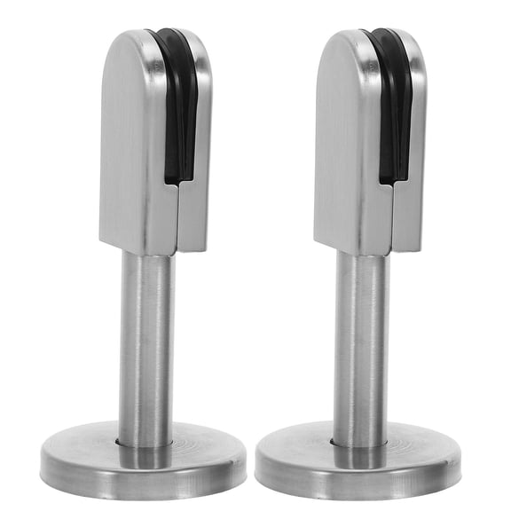 TABLZONE 2-Pack Glass Clamps with Fish Mouth Design, Secure Partition Support Brackets for Glass Panels