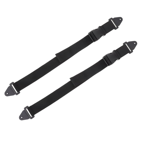 TABLZONE 2-Pack Black Trash Can Lid Lock Straps for Outdoor Use, Locking Bands to Keep Trash Secure and Environment Clean
