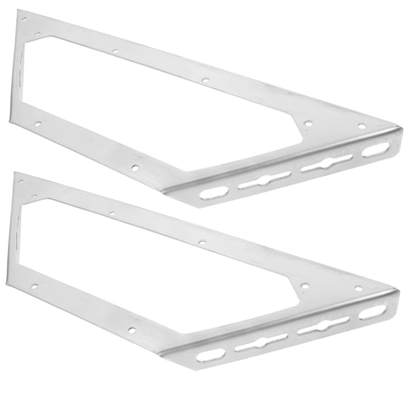 TABLZONE 2-Pack Heavy Duty Stainless Steel Corner Brackets Universal Metal Angle Supports for Furniture Shelving and Projects