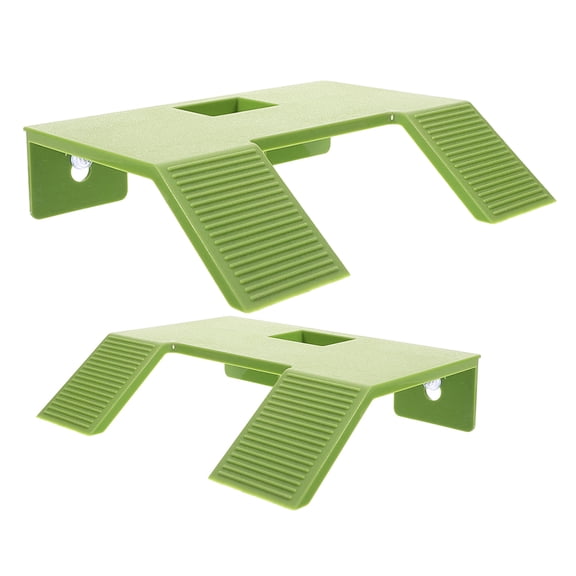 TABLZONE Turtle Basking Ramp Green ABS Plastic for Reptile Habitat and Comfortable Sunbathing Platform