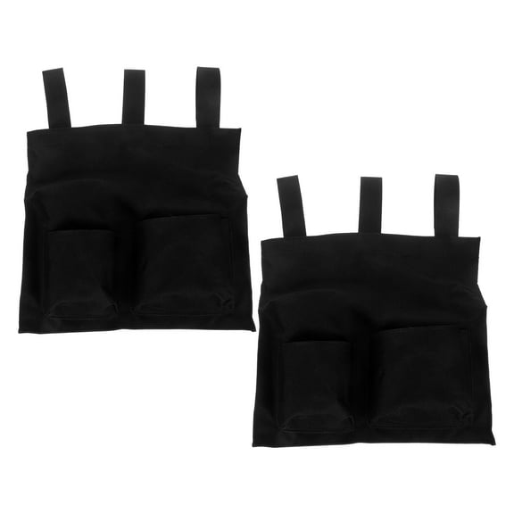 TABLZONE 2pcs Umpire Bag Set Black Lightweight Material for Sports Game Equipment