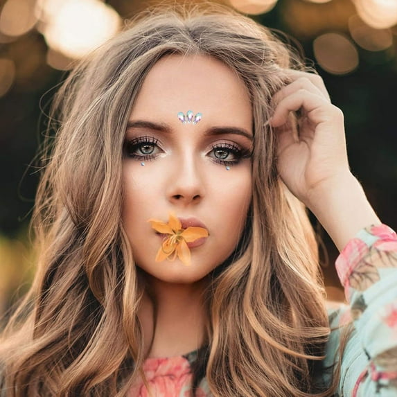 TABLZONE 3 Sheets Colorful Rhinestone Stickers Synthetic Resin Stereoscopic Design for Home DIY Supplies Craft Projects