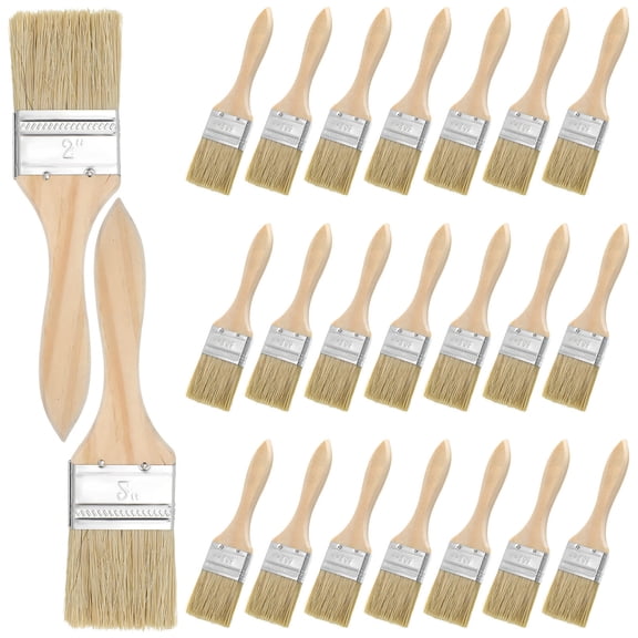 TABLZONE 30-Piece Wood Stain Brush Set for Home Improvement and Projects - Flat Paint Brushes for Staining and Finishing
