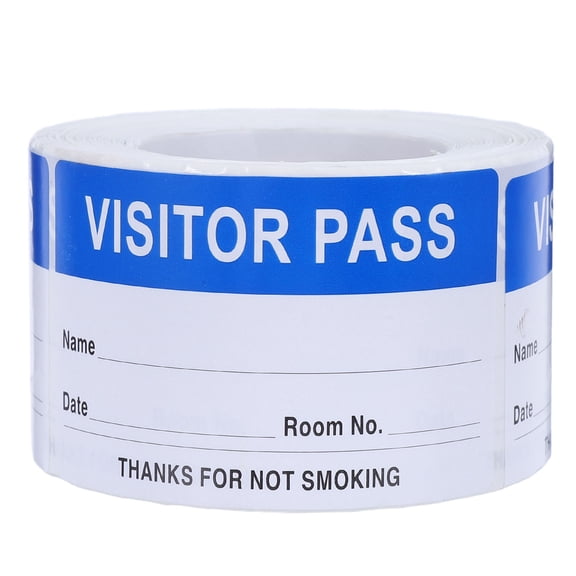TABLZONE 300Pcs Writable Blue Visitor Identification Stickers with Matte Surface for Office Checkin