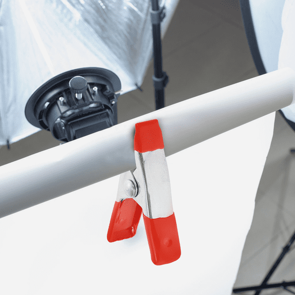 TABLZONE 30Pcs Red Metal Spring Clamps Heavy Duty A Clamp Tent Clips for Outdoor Camping and Canopy Tarp