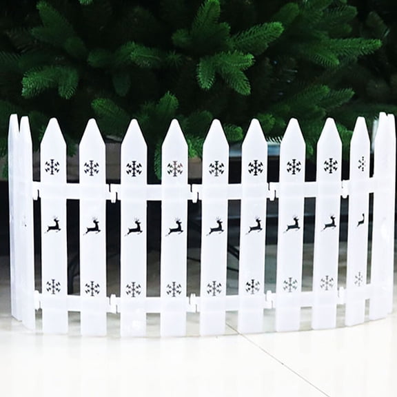 TABLZONE 30Pcs White Plastic Garden Fence Decorative Christmas Tree Border for Indoor and Outdoor Use