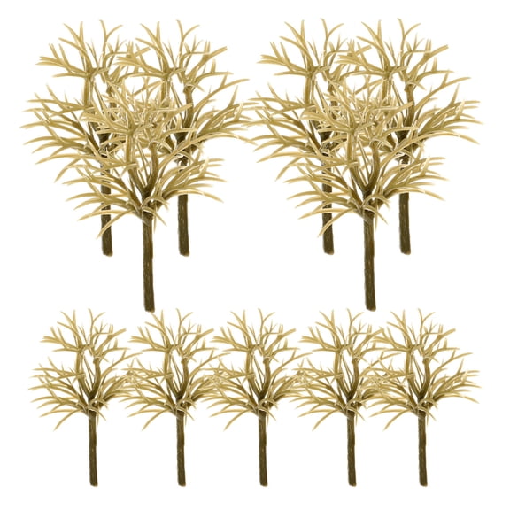 TABLZONE 30pcs Fake Mini Trees Plastic Landscaping Brown Artistic Creation