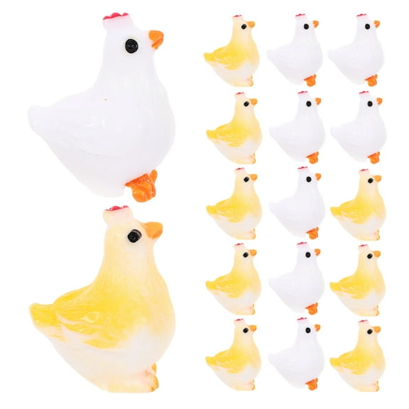 TABLZONE 30pcs Miniature Chicken Figures Resin Animal Figurines for Garden Landscape Collectors