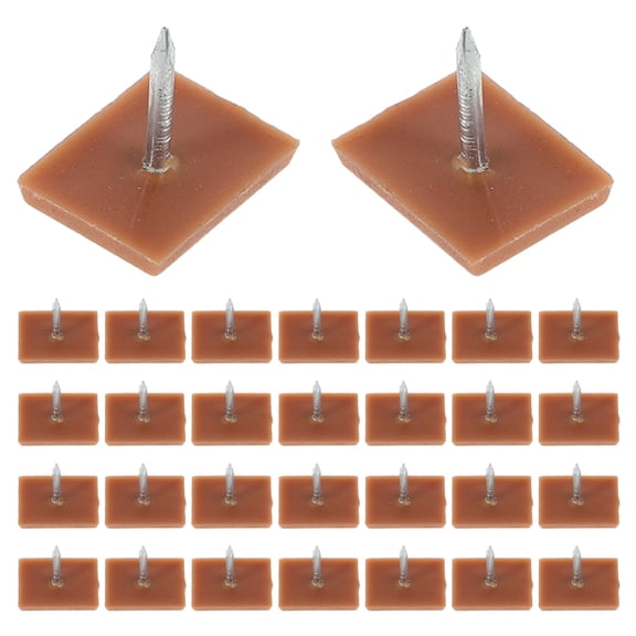 TABLZONE 30Pcs Plastic Furniture Foot Nails Rectangular Non-Slip Chair Glides for Hardwood Floors