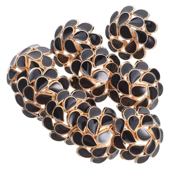 TABLZONE Vintage Floral Buttons Black Metal for Home Decorative Sewing 30Pcs