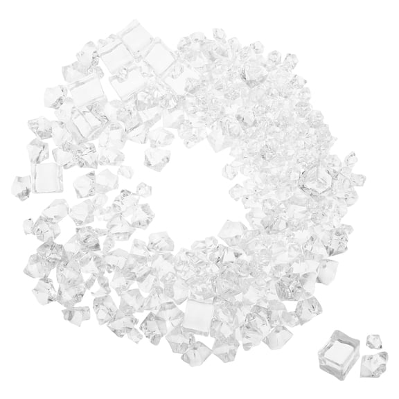 TABLZONE 310Pcs Clear Plastic Fake Crushed Ice Cubes Acrylic Ice Rocks for Kitchen Display and Party Decor